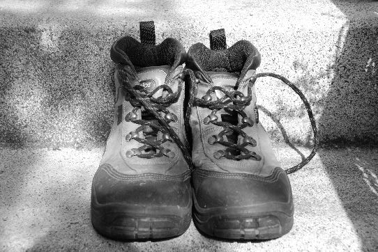 The work boots I wear, when I deliver newspapers
