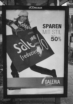 Advertising poster of a department store