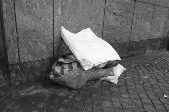 Habseligkeiten von Obdachlosen