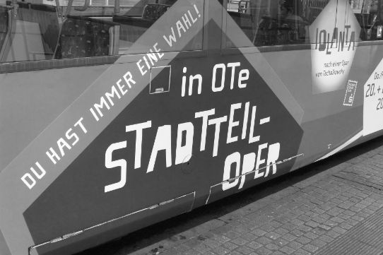 Werbung für eine Stadtteiloper in Osterholz-Tenever, Bremen