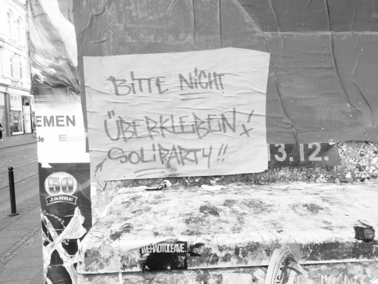 Bremen, Ostertor: Graffito auf Plakat