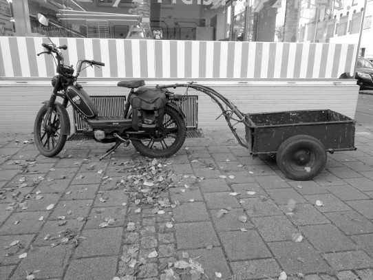 Bremen, Findorff: Moped mit Anhänger