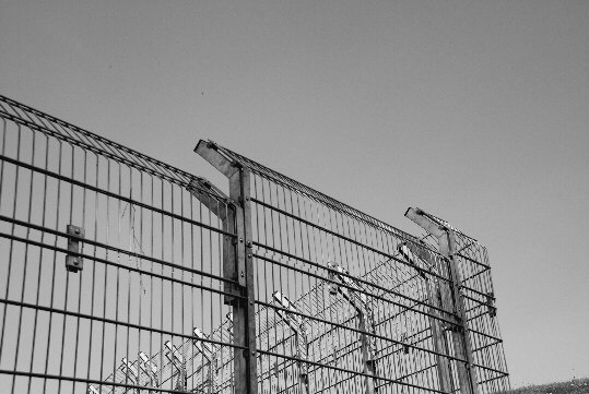 protection fence around a radio-technical installation